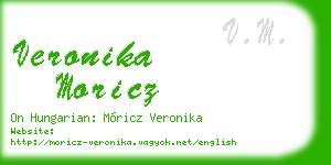 veronika moricz business card
